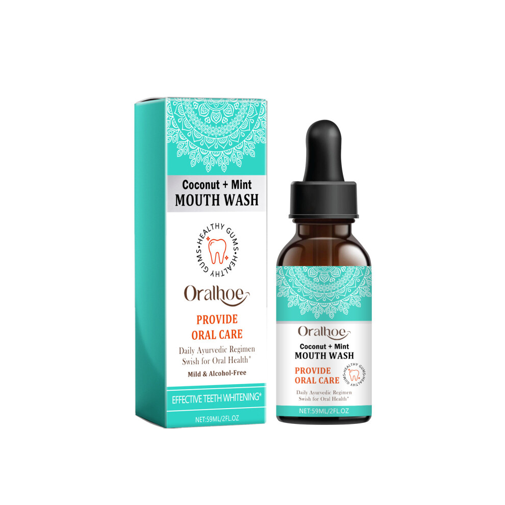 (59ml) Oralhoe mouthwash, tooth stains, tobacco stains and odor, cleans, cares for teeth, freshens breath, mouthwash