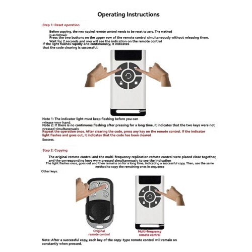 2 Channel Access Control Duplicator Remote Control Clone Copy for Garage Door Electric Gate Multi-Frequency 300-915Mhz 2