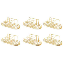 6X Wall Mounted Bathroom Razors Storage Rack Cosmetics Space Saving Stand Ventilated Iron Home Toothbrush Holder