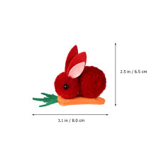 2St Konijn Haarclip Rood Kids Haarspeld Party Accessoire