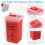 3-Pack Sharps Container for Safe Needle and Syringe Disposal,1 Quart Biohazard Needle Disposal Container 3