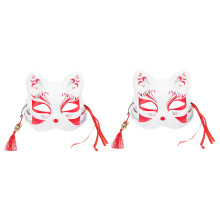 2St Feest Masker Halfgelaat Plastic En Cosplay