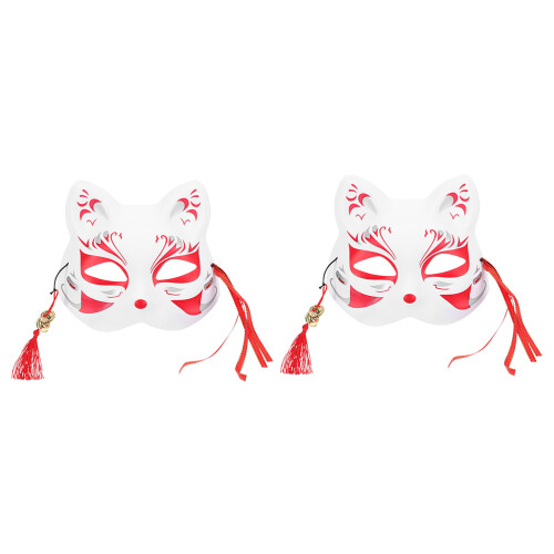 2St Feest Masker Halfgelaat Plastic En Cosplay
