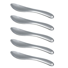 5St Make-Up Spatulas Kleine Metalen Lepels Voor Gezichtsverzorging