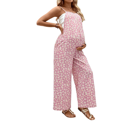 Lichtgewicht polyester zwangerschapsoveralls-Roze M