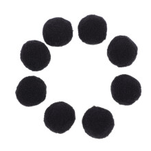 500St Decoratieve Pom Poms Zwart Voor Handwerk En Kleding