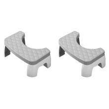 2X Home Adult Bathroom Accessories Toilet Squat Stool Removable Non-Slip Toilet Stool Portable Squat Stool Grey