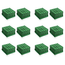 12Pcs Square Flower Foam Cage Flower Stand with Floral Foam&Suction Cup,for Wedding Table Centerpiece Floral Arrangement