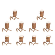 500pcs DIY Wooden Round Bauble with 500pcs Twines to Paint, Unfinished Christmas Hanging Ornaments