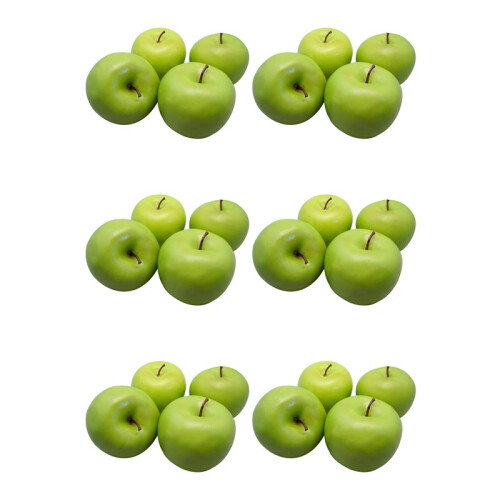 24 Large Artificial Green Apples-Fruit