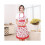 (Red) (Red) Floral Kitchen Bib Aprons W/Pockets Cooking Baking 1