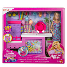 Hrací sada Barbie Stojan na cukrovou vatu s panenkou a příslušenstvím
