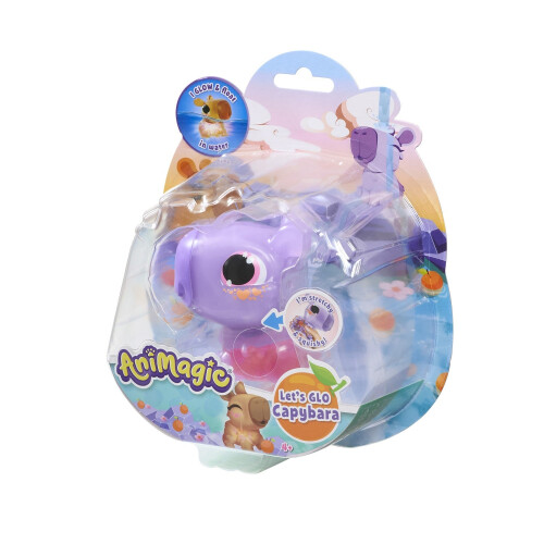Floating Light-Up Capybara Water Toy, Purple 1