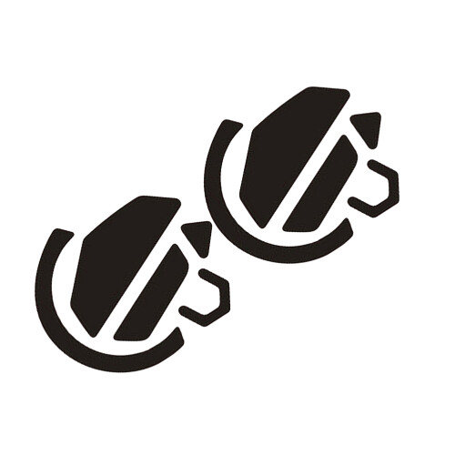 2Sets Vervangende Muizenvoetjes Ptfe Voor Computer, Zwart, Duurzaam