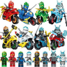 (8PCS-B) 16PCS Mirage Ninja cool motorcycles Mini Figures Fits Blocks Toy