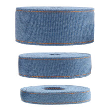 3St DIY Haarlint En Decoratielint Van Duurzaam Katoen-Denim