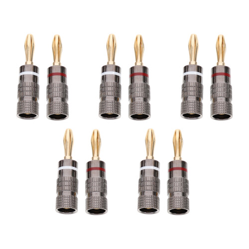 10St Speaker Wire Aansluitingen Met Koperen Banana Clips