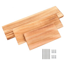 3Sets Zwevende Muurplank Chocoladekleurige Opbergplank