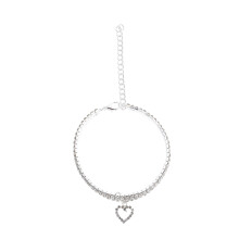 1Chain Hondenhalsband Met Decoratie En Hartvormige Hanger