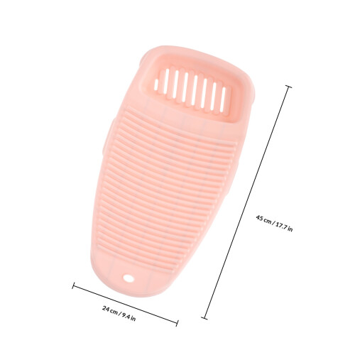 1X Huishoudelijk Plastic Wasbord Roze, Antislip Design 1