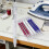 High Temperatures Disappearing Fabric Marker Pen-Red white blue 2
