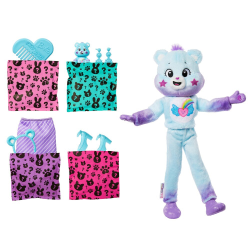 Bambola Barbie con costume da orso viola e sorprese 2