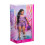 Bambola Barbie con top e pantaloncini viola glitterati 3