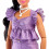 Bambola Barbie con top e pantaloncini viola glitterati 5