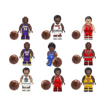 Set Of 9 Basketball Player Figures Building Blocks Kids Toys 3-7cm