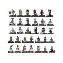 Caribbean Pirates 32-Piece Building Block Set: Captain Jack Salazar and Mermaid Minifigures