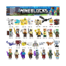 32PCS Minecraft Steve Villagers Animal MiniFigures Toys
