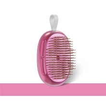 (Pink) Personalized Name Logo Hair Comb Wet & Dry Detangling Massage Hair Brush Custom Hairbrush Bridesmaid Birthday Gift for Women