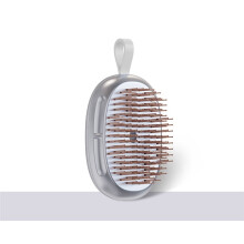 (Silver) Personalized Name Logo Hair Comb Wet & Dry Detangling Massage Hair Brush Custom Hairbrush Bridesmaid Birthday Gift for Women