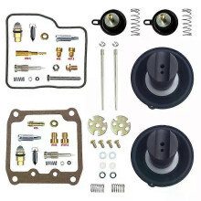 Hochwertiges Vergaser-Reparaturset für Vorder- und Hintervergaser, Membran und Schwimmerteile für Suzuki Intruder 400 VS400