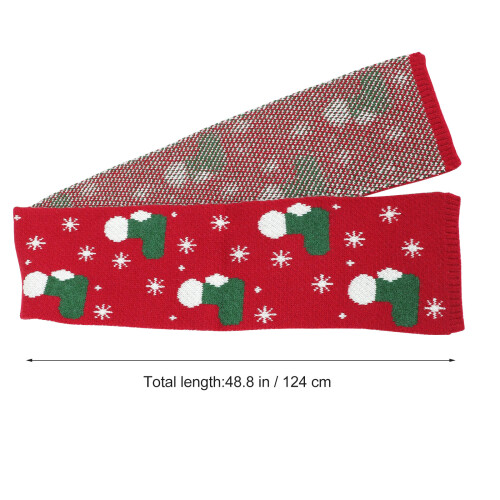 1Warm Scarf Kerst Kind Gebreide Wintersjaal 1