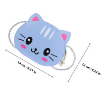 1Kids Cartoon Single-Shoulder Bag PU Skyblue Mini Crossbody