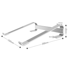 Desktop and Laptop Stand, Ventilated Ergonomic Computer Riser for Home Office Use, Adjustable Angle