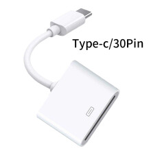 Cábla luchtaithe comhoiriúnach le hoiriúnóir 30 biorán go USB Cineál C 3.1 le haghaidh gléasanna Apple