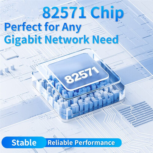 PCIe X1 to 2 Port Gigabit Ethernet Network Card Adapter for Desktop PC Windows 10/11, and Linux 1