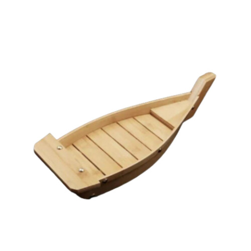 Prato para servir sashimi em formato de barco, design funcional e elegante para mesa de sushi