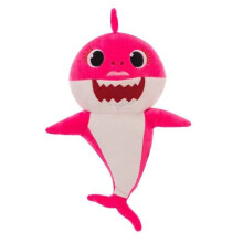 Brinquedo de pelúcia de tubarão fofo que canta e brilha para bebé, ideal para a hora de dormir