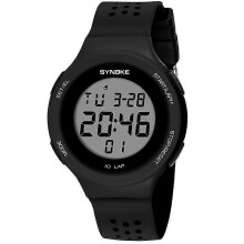 Waterdicht sporthorloge met leddisplay, ademende geperforeerde siliconen band, geschikt om mee te zwemmen