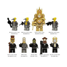 Toilet Man Series 8-Pack Titan Clock King Mini Figures - ABS Plastic Building Block Toys for Kids