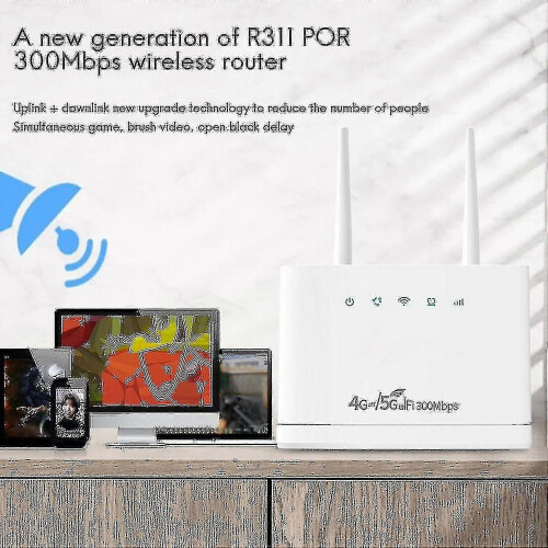 Δρομολογητής WiFi 4G και 5G με υποδοχή κάρτας SIM, βύσμα ΕΕ, ασύρματη ταχύτητα 300 Mbps 2