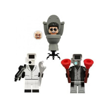 4PCS Toilet Skibidi Building Blocks Tv Monitor Cameradiy minifigures Kid Toy