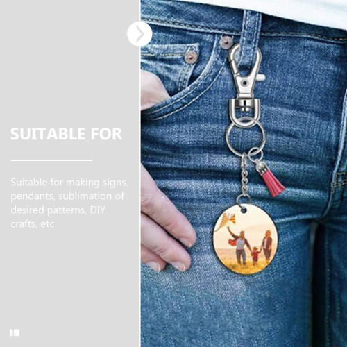 30Sets Dubbelzijdige Sublimatie Sleutelhanger DIY 2