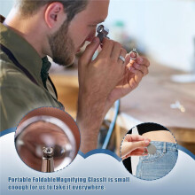 20X Pocket Magnifying Glass with Keychain, Ideal for Coin & Stamp Collectors, Jewelry Appraisal