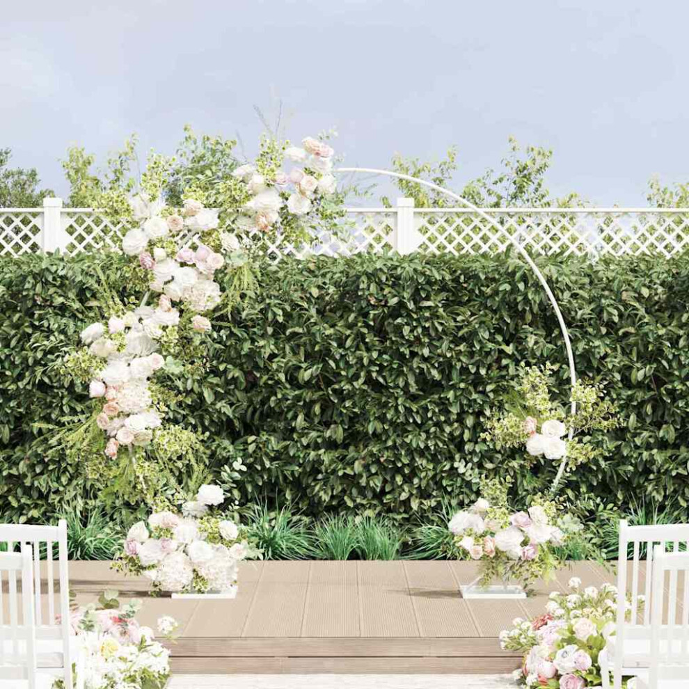 Vidaxl Wedding Arch White 220 X 45 X 200 Cm Steel