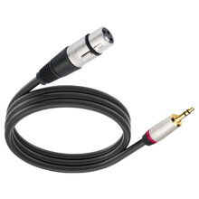 3.5mm TRS to XLR Female 3 Pin Microphone Cable Microphone Balanced Analog Mic Cord for Speaker Amplifier Mixer 3 Meter