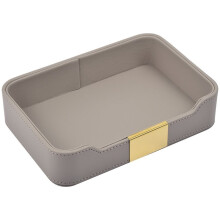 PU Leather Key Box, Key Tray, Entryway Storage Tray-Perfect for Storing Jewelry, Watches, and Wallets Grey